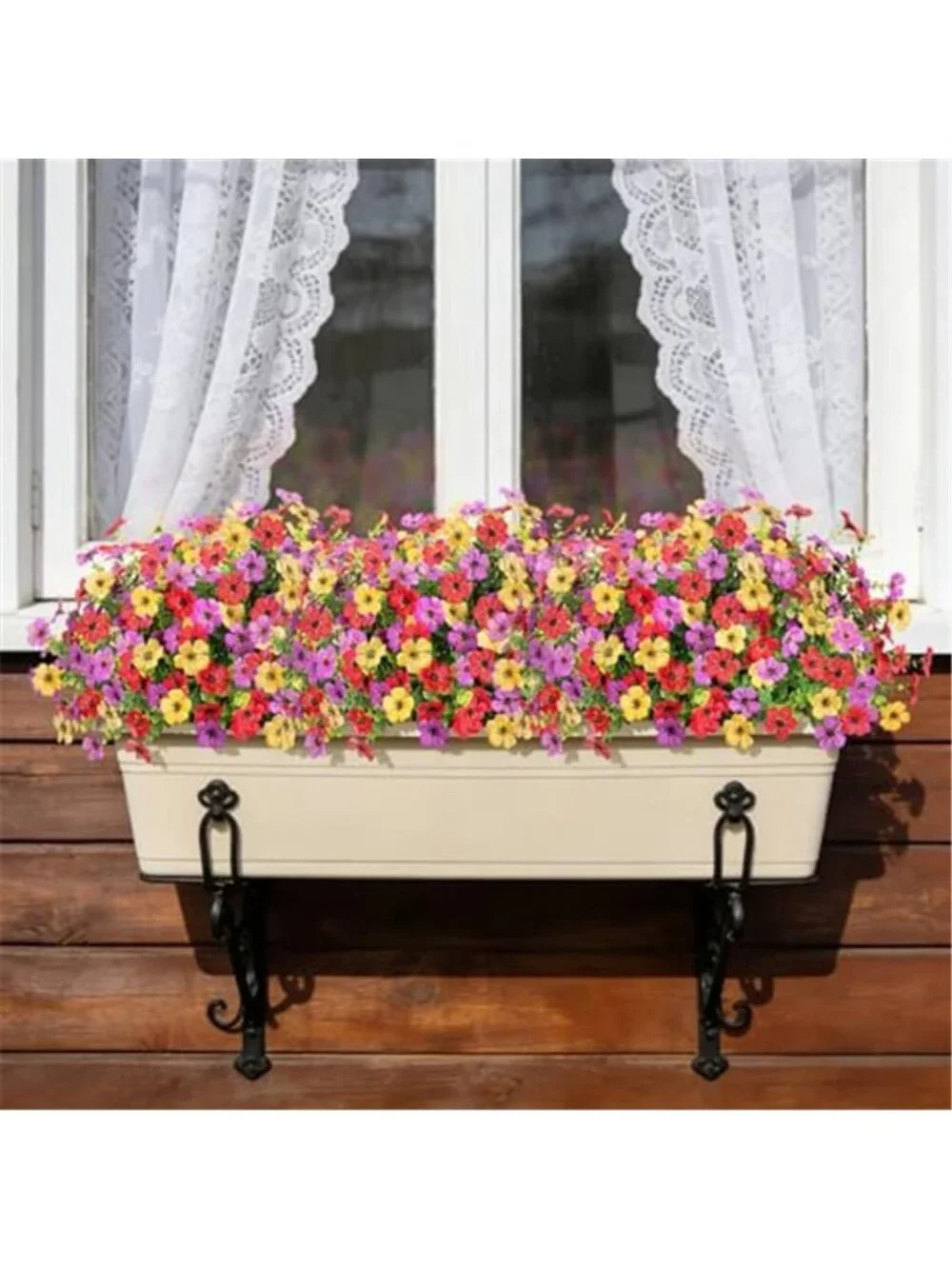 Fake Daisy Bundles Outdoor Faux Silk Flowers Porch Patio Garden Pot Decor UV